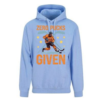 Zero Pucks Given Bold Hockey Playe Funny Gift Unisex Surf Hoodie