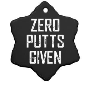 Zero Putts Given Ceramic Star Ornament