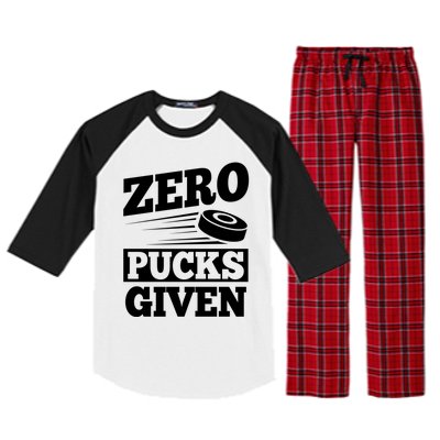 Zero Pucks Given Design Air Hockey Player Great Gift Raglan Sleeve Pajama Set