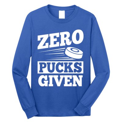 Zero Pucks Given Design Air Hockey Player Great Gift Long Sleeve Shirt