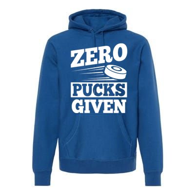 Zero Pucks Given Design Air Hockey Player Great Gift Premium Hoodie