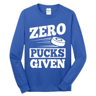 Zero Pucks Given Design Air Hockey Player Great Gift Tall Long Sleeve T-Shirt