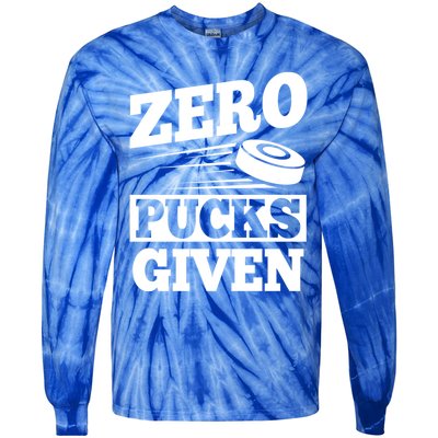 Zero Pucks Given Design Air Hockey Player Great Gift Tie-Dye Long Sleeve Shirt