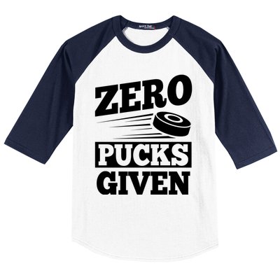 Zero Pucks Given Design Air Hockey Player Great Gift Baseball Sleeve Shirt