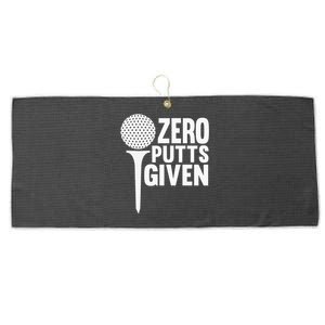 Zero Putts Given Funny Golf Lover Large Microfiber Waffle Golf Towel