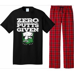 Zero Putts Given Funny Golf Meaningful Gift Pajama Set