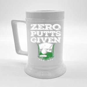 Zero Putts Given Funny Golf Meaningful Gift Beer Stein