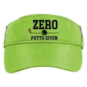 Zero Putts Given Golfer Golf Player Jokes Funny Golf Great Gift Adult Drive Performance Visor