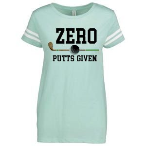 Zero Putts Given Golfer Golf Player Jokes Funny Golf Great Gift Enza Ladies Jersey Football T-Shirt