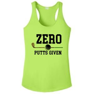 Zero Putts Given Golfer Golf Player Jokes Funny Golf Great Gift Ladies PosiCharge Competitor Racerback Tank