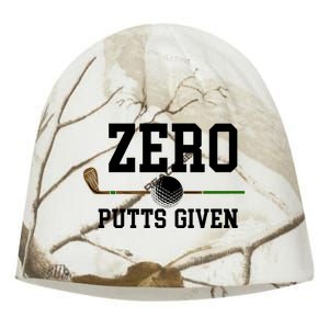 Zero Putts Given Golfer Golf Player Jokes Funny Golf Great Gift Kati - Camo Knit Beanie