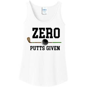 Zero Putts Given Golfer Golf Player Jokes Funny Golf Great Gift Ladies Essential Tank