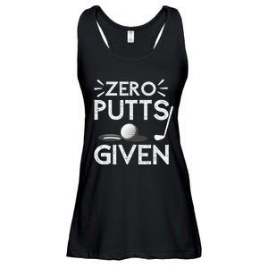 Zero Putts Given Golf Funny Golfer Golf Player Golfing Dad Ladies Essential Flowy Tank