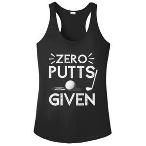 Zero Putts Given Golf Funny Golfer Golf Player Golfing Dad Ladies PosiCharge Competitor Racerback Tank