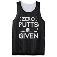 Zero Putts Given Golf Funny Golfer Golf Player Golfing Dad Mesh Reversible Basketball Jersey Tank