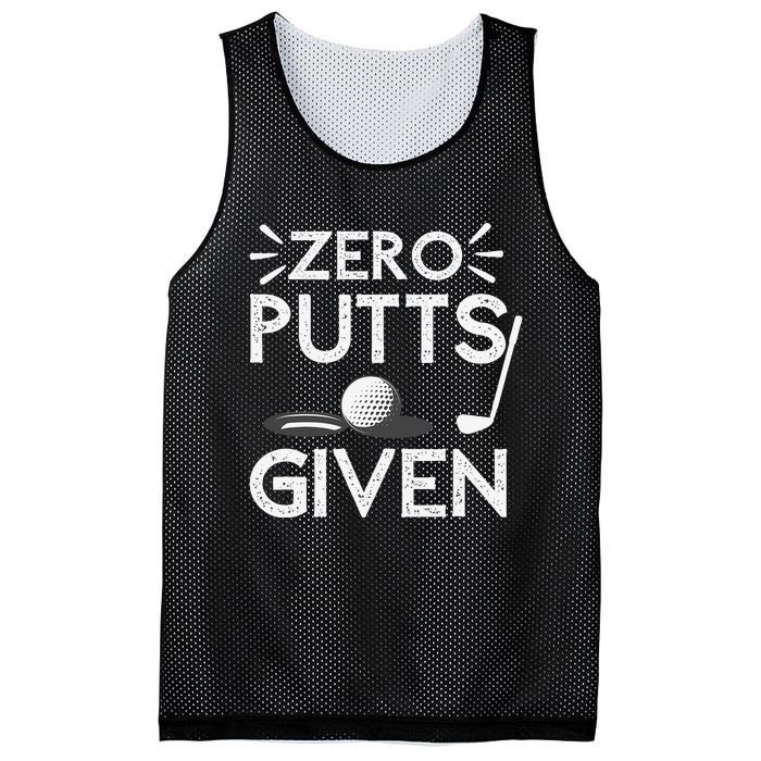 Zero Putts Given Golf Funny Golfer Golf Player Golfing Dad Mesh Reversible Basketball Jersey Tank