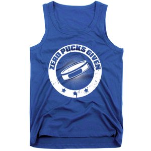 Zero Pucks Given Ice Hockey Gift Tank Top