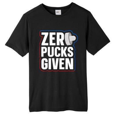 Zero Pucks Given Pun Air Hockey Expert Gift Tall Fusion ChromaSoft Performance T-Shirt