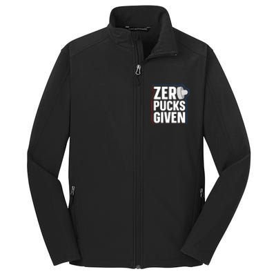 Zero Pucks Given Pun Air Hockey Expert Gift Core Soft Shell Jacket