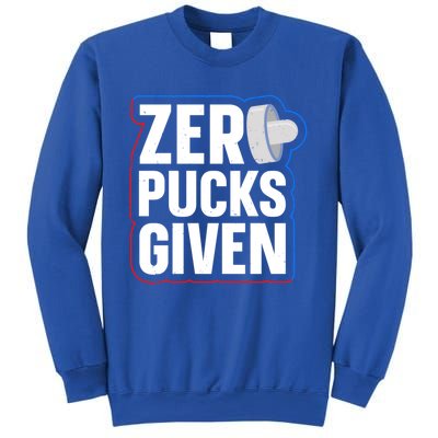 Zero Pucks Given Pun Air Hockey Expert Gift Sweatshirt