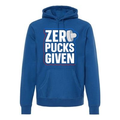 Zero Pucks Given Pun Air Hockey Expert Gift Premium Hoodie