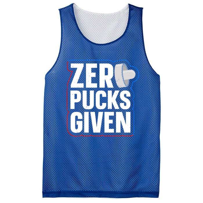 Zero Pucks Given Pun Air Hockey Expert Gift Mesh Reversible Basketball Jersey Tank