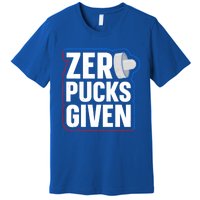 Zero Pucks Given Pun Air Hockey Expert Gift Premium T-Shirt