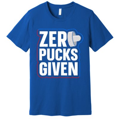 Zero Pucks Given Pun Air Hockey Expert Gift Premium T-Shirt