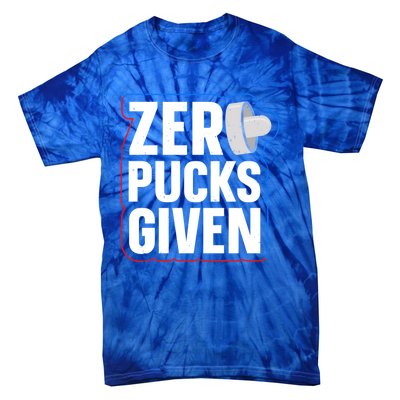 Zero Pucks Given Pun Air Hockey Expert Gift Tie-Dye T-Shirt