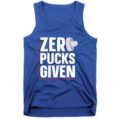 Zero Pucks Given Pun Air Hockey Expert Gift Tank Top