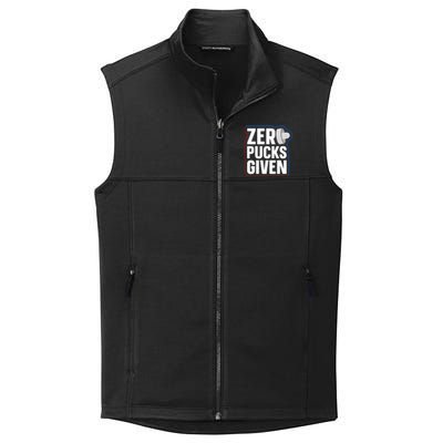 Zero Pucks Given Pun Air Hockey Expert Gift Collective Smooth Fleece Vest