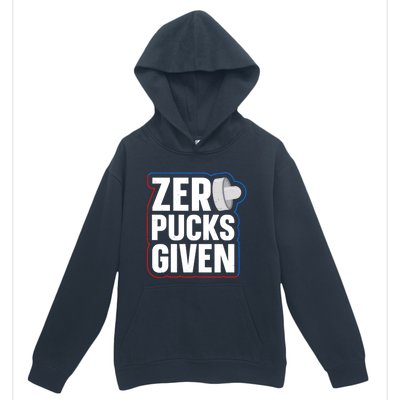 Zero Pucks Given Pun Air Hockey Expert Gift Urban Pullover Hoodie