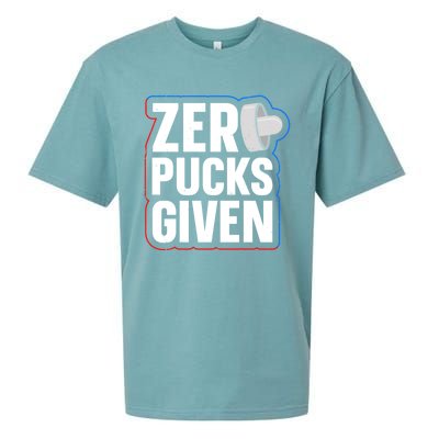 Zero Pucks Given Pun Air Hockey Expert Gift Sueded Cloud Jersey T-Shirt