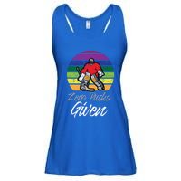 Zero Pucks Given Vintage Funny Hockey Goalie Meaningful Gift Ladies Essential Flowy Tank