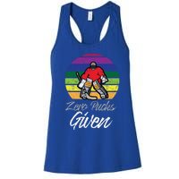 Zero Pucks Given Vintage Funny Hockey Goalie Meaningful Gift Women's Racerback Tank