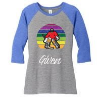 Zero Pucks Given Vintage Funny Hockey Goalie Meaningful Gift Women's Tri-Blend 3/4-Sleeve Raglan Shirt