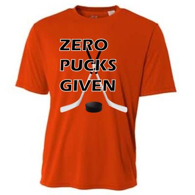 Zero Pucks Given With Stick And Disc Gift Cooling Performance Crew T-Shirt