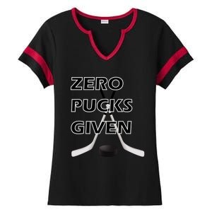 Zero Pucks Given With Stick And Disc Gift Ladies Halftime Notch Neck Tee