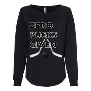 Zero Pucks Given With Stick And Disc Gift Womens California Wash Sweatshirt