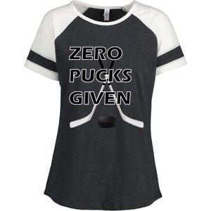 Zero Pucks Given With Stick And Disc Gift Enza Ladies Jersey Colorblock Tee