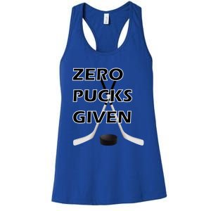 Zero Pucks Given With Stick And Disc Gift Women's Racerback Tank