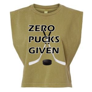 Zero Pucks Given With Stick And Disc Gift Garment-Dyed Women's Muscle Tee