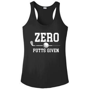 Zero Putts Given Golfer Golf Player Jokes Funny Golf Ladies PosiCharge Competitor Racerback Tank