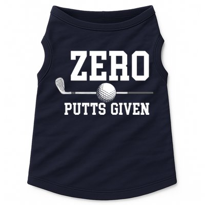 Zero Putts Given Golfer Golf Player Jokes Funny Golf Doggie Tank