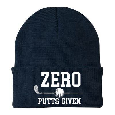 Zero Putts Given Golfer Golf Player Jokes Funny Golf Beanie