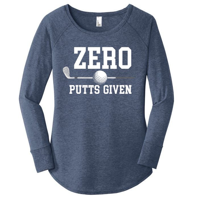 Zero Putts Given Golfer Golf Player Jokes Funny Golf Women's Perfect Tri Tunic Long Sleeve Shirt