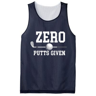 Zero Putts Given Golfer Golf Player Jokes Funny Golf Mesh Reversible Basketball Jersey Tank