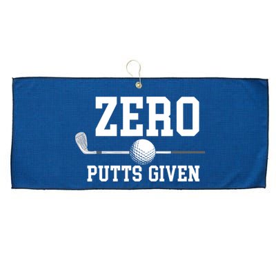 Zero Putts Given Golfer Golf Player Jokes Funny Golf Large Microfiber Waffle Golf Towel