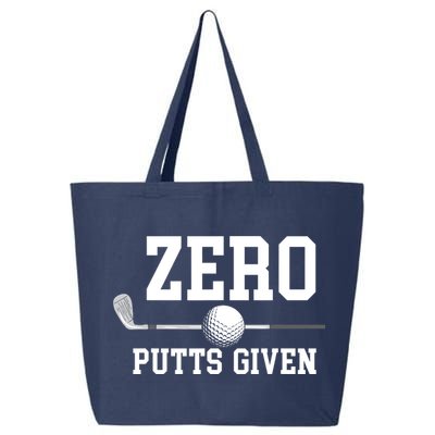Zero Putts Given Golfer Golf Player Jokes Funny Golf 25L Jumbo Tote