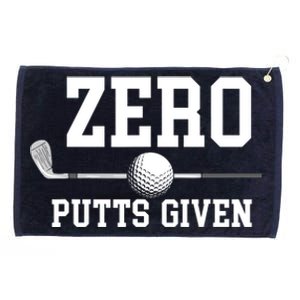 Zero Putts Given Golfer Golf Player Jokes Funny Golf Grommeted Golf Towel